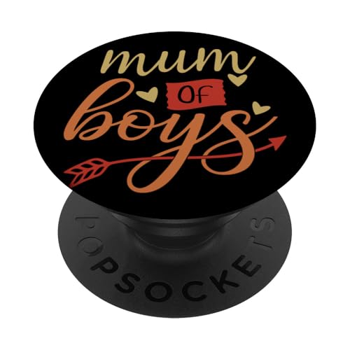 Mum Of Boys, lustige Familienlieblinge, bester Retro-Muttertag PopSockets Klebender PopGrip Mum Of Boys, lustige Familienlieblinge, bester Retro-Muttertag PopSockets Klebender PopGrip von Mum Life Fun