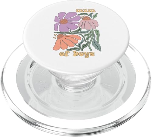 Mum Of Boys Love Family Boho Favorites Groovy Mothers Day PopSockets PopGrip für MagSafe Mum Of Boys Love Family Boho Favorites Groovy Mothers Day PopSockets PopGrip für MagSafe von Mum Life Fun