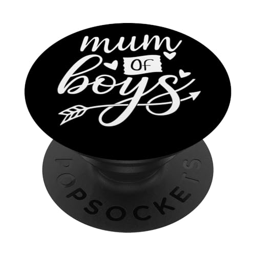 Mum Of Boys Lustige Familienlieblinge, beste Mama zum Muttertag PopSockets Klebender PopGrip Mum Of Boys Lustige Familienlieblinge, beste Mama zum Muttertag PopSockets Klebender PopGrip von Mum Life Fun