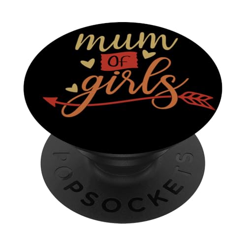 Mum Of Girls, lustige Familienlieblinge, beste Retro-Muttertagslieder PopSockets Klebender PopGrip Mum Of Girls, lustige Familienlieblinge, beste Retro-Muttertagslieder PopSockets Klebender PopGrip von Mum Life Fun