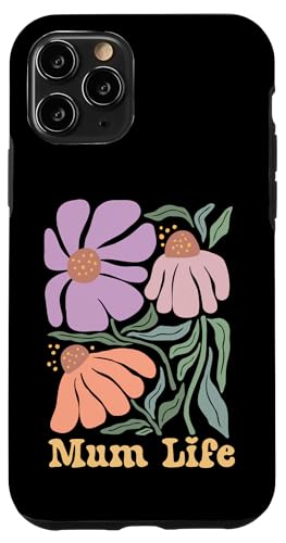 Supercute Love Her Retro Floral Groovy Boho Mum Life Hülle für iPhone 11 Pro von Mum Life Fun