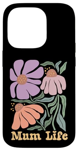 Supercute Love Her Retro Floral Groovy Boho Mum Life Hülle für iPhone 14 Pro von Mum Life Fun