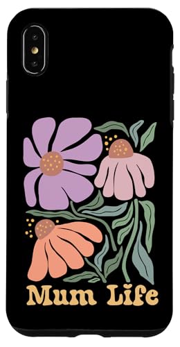 Supercute Love Her Retro Floral Groovy Boho Mum Life Hülle für iPhone XS Max von Mum Life Fun