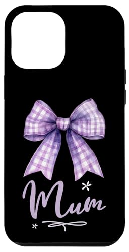 Supersüße lila Kokette Gingham-Schleife für die beste Mama Hülle für iPhone 12 Pro Max Supersüße lila Kokette Gingham-Schleife für die beste Mama Hülle für iPhone 12 Pro Max von Mum Life Fun