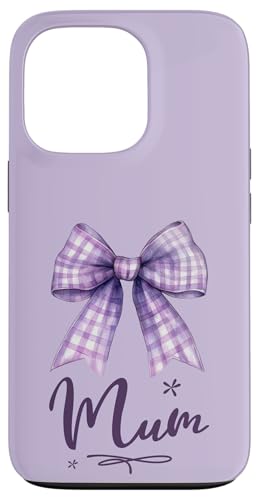 Supersüße lila Kokette Gingham-Schleife für die beste Mama Hülle für iPhone 13 Pro Supersüße lila Kokette Gingham-Schleife für die beste Mama Hülle für iPhone 13 Pro von Mum Life Fun