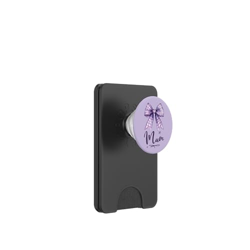 Supersüße lila Kokette Gingham-Schleife für die beste Mama PopSockets PopWallet für MagSafe Supersüße lila Kokette Gingham-Schleife für die beste Mama PopSockets PopWallet für MagSafe von Mum Life Fun