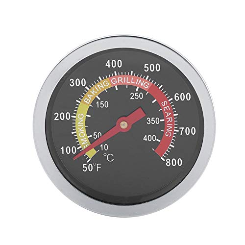 10-425 ℃ BBQ Edelstahlthermometer Bimetallofenthermometer 50~800 ℉ Temperaturanzeige zum Grillen von Mumusuki