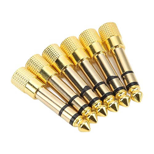 Mumusuki 6 Stück Kopfhörer-Adapter, 3,5-Mm-Kopfhörer-Adapter, Audio-Klinken-Konverter auf 6,35 Mm Metall-Mikrofon-Konverter, Stereo-Audio-Klinken-Adapter für Mixer Mumusuki 6 Stück Kopfhörer-Adapter, 3,5-Mm-Kopfhörer-Adapter, Audio-Klinken-Konverter auf 6,35 Mm Metall-Mikrofon-Konverter, Stereo-Audio-Klinken-Adapter für Mixer von Mumusuki
