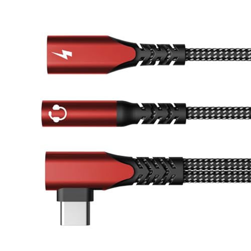 Mumuve 90 Grad Typ C auf 3,5 mm Kopfhörer-Adapter mit PD60W Schnellladung für Handy-Smartphones Mumuve 90 Grad Typ C auf 3,5 mm Kopfhörer-Adapter mit PD60W Schnellladung für Handy-Smartphones von Mumuve