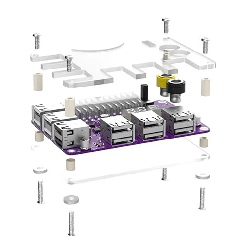 USB-Hub mit 12 Anschlüssen, 24-poliges Netzteil, Break-Out-Adapterplatine für mehrere Geräte, schnelles Aufladen und einfaches schnelles Aufladen von Mumuve