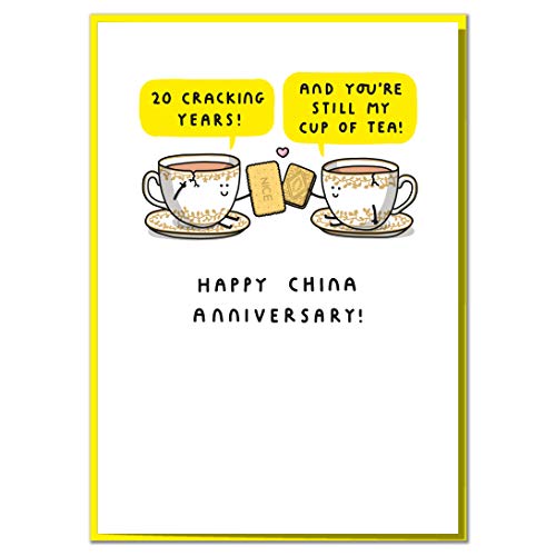 20 Cracking Years! Lustige Karte zum 20. Hochzeitstag von Mungo And Shoddy