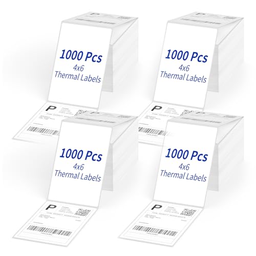 Thermodirekt-Etiketten, 10,2 x 15,2 cm, 4000 Fächerfalt-Versand-Etiketten mit perforierter Linie für Zebra- und Rollo-Drucker, Thermodrucker-Etikett, 10,2 x 15,2 cm, permanent klebend Thermodirekt-Etiketten, 10,2 x 15,2 cm, 4000 Fächerfalt-Versand-Etiketten mit perforierter Linie für Zebra- und Rollo-Drucker, Thermodrucker-Etikett, 10,2 x 15,2 cm, permanent klebend von Muotich
