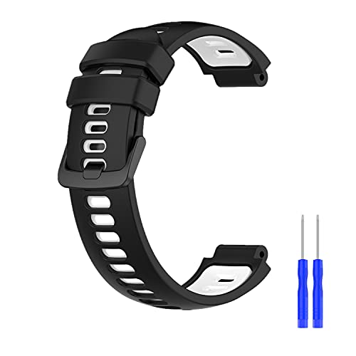 Ersatz Armband für Garmin Forerunner 220/230/235XT/735XT,Silikon Smartwatch Ersatzarmbänder für Garmin Approach S20 von Muovrto