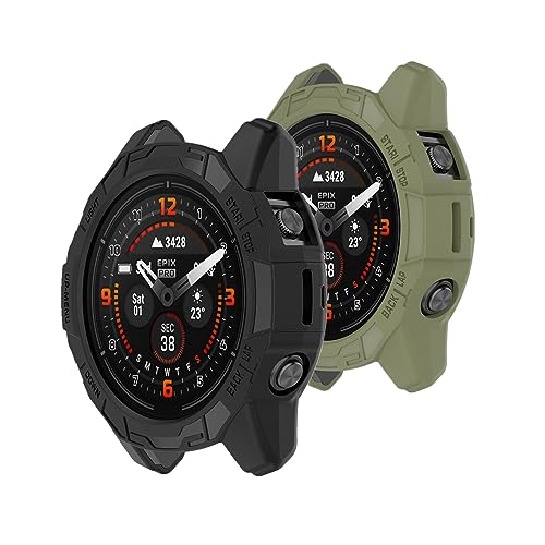 Muovrto Hülle für Garmin epix Pro (Gen 2) 47mm,Soft Protector Schutzhülle Hülle Smartwatch Gehäuse für Garmin Fenix 7/Fenix 7Pro von Muovrto