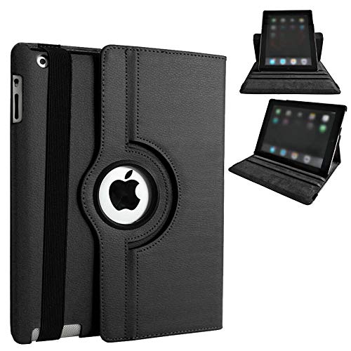 360° Drehbar Schutz Hülle Case Tasche schwarz Cover für iPad 2 3 4 Kunstleder mit Ständerfunktion Schutzhülle von Murago