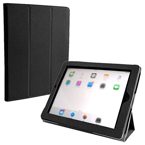 Murago - Schutzhülle geeignet für Apple iPad Mini 1 2 3 mit Magnet-Verriegelung Kunstleder Tasche Case Hülle in schwarz mit Ständerfunktion Schutztasche von Murago