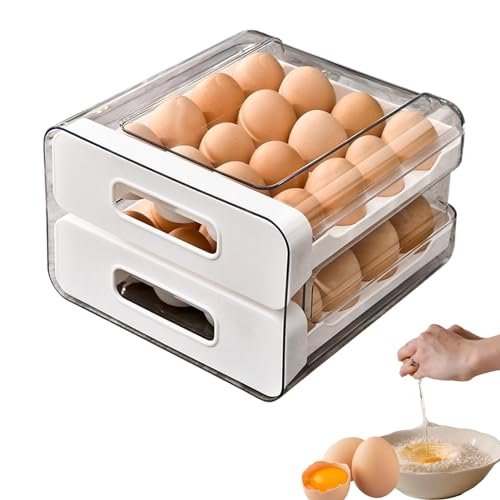 Eierbox 32 Eier, Doppelschicht Eier Aufbewahrungsbox Kühlschrank Eierhalter Aus PP Kunststoff, Tragbar Stapelbare Eierbehälter Für Kühlschrank, Eier Fall Ei Aufbewahrungsbox Container Eierbecher Eierbox 32 Eier, Doppelschicht Eier Aufbewahrungsbox Kühlschrank Eierhalter Aus PP Kunststoff, Tragbar Stapelbare Eierbehälter Für Kühlschrank, Eier Fall Ei Aufbewahrungsbox Container Eierbecher von Murman