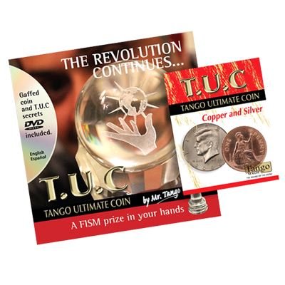 Tango Ultimate Coin (T.U.C) (D0110) Kupfer und Silber mit Anleitungs-DVD von Tango, Zaubertrick, keine Fähigkeiten erforderlich von Murphy's Magic Supplies, Inc.