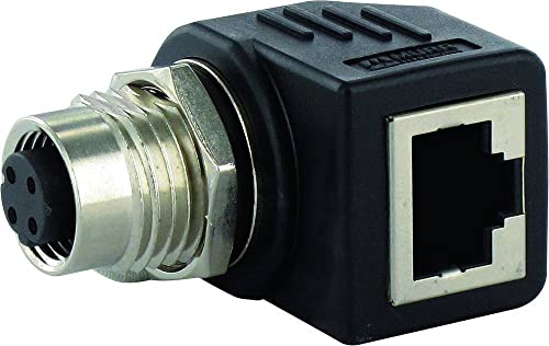 M12 Buchse D-cod. / RJ45 Ethernet-Adapter 90° 4 polig von Murrelektronik stay connected