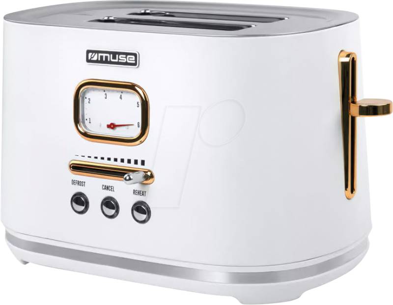 MUSE MS-130 W - MUSE Edelstahl-Toaster weiß MS-130 W von Muse