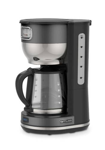 Muse MS-220 DG Kaffeemaschine Grau Fassungsvermögen Tassen=10 Glaskanne, Warmhaltefunktion von Muse