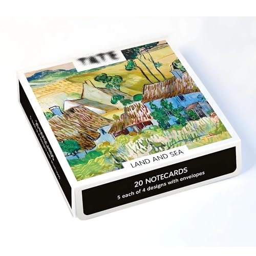 Box mit 20 Grußkarten – Land und Meer – The Tate Gallery Künstlerische Designs – Allgemeine Karten geeignet für Geburtstage und andere Anlässe – je 5 von 4 Designs – hergestellt in Großbritannien – von Museums & Galleries