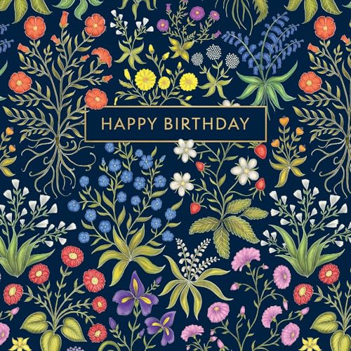 Geburtstagskarte für Frauen – Allgemeine Karte für Frauen/für sie – florales künstlerisches Design von Catherine Rowe – spezielles Finish – hergestellt in Großbritannien von Museums & Galleries
