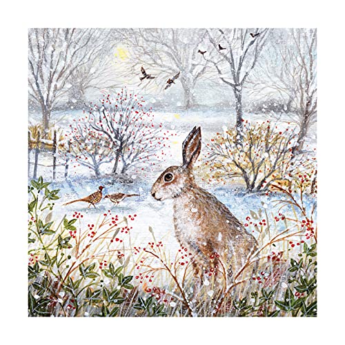 Lucy Grossmith Weihnachtskarten, Motiv Frosty Morning & Hase von Museums & Galleries