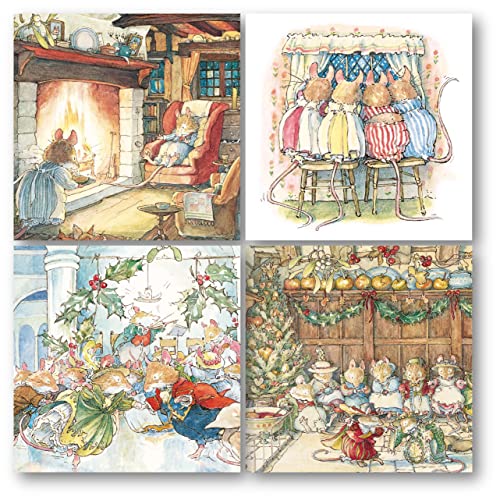 Museums & Galleries Weihnachtskarten, 16 Stück – Cosy Christmas – Brambly Hedge – umweltfreundlich und recycelbar von Museums & Galleries