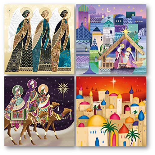 Museums & Galleries Weihnachtskarten für Wohltätigkeitsorganisationen – Following The Star Religiöse Designs – umweltfreundlich und recycelbar – Packung mit 20 Karten von Museums & Galleries