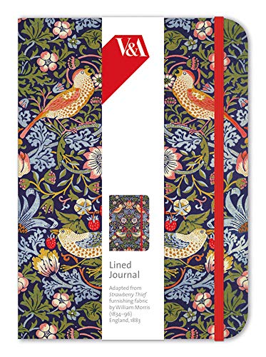 V&A William Morris Strawberry Thief Elastisches Tagebuch (12,7 x 17,7 cm) von Museums & Galleries