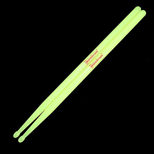 5A Drumsticks Nylon für Drum Set Nachtlicht Kunststoff Cool Glow Drum Sticks mit Anti-Rutsch Starke Musikinstrument Percussion Zubehör Fluoreszenz von Musfunny