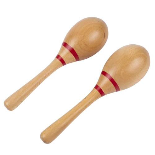 Musfunny Maracas Shaker Percussion-Instrumente für Erwachsene: Holz Shakers Rasseln Musikinstrument mit Griff für Geburtstag Geschenk Früherziehung KTV Party Tanz Live-Auftritte von Musfunny