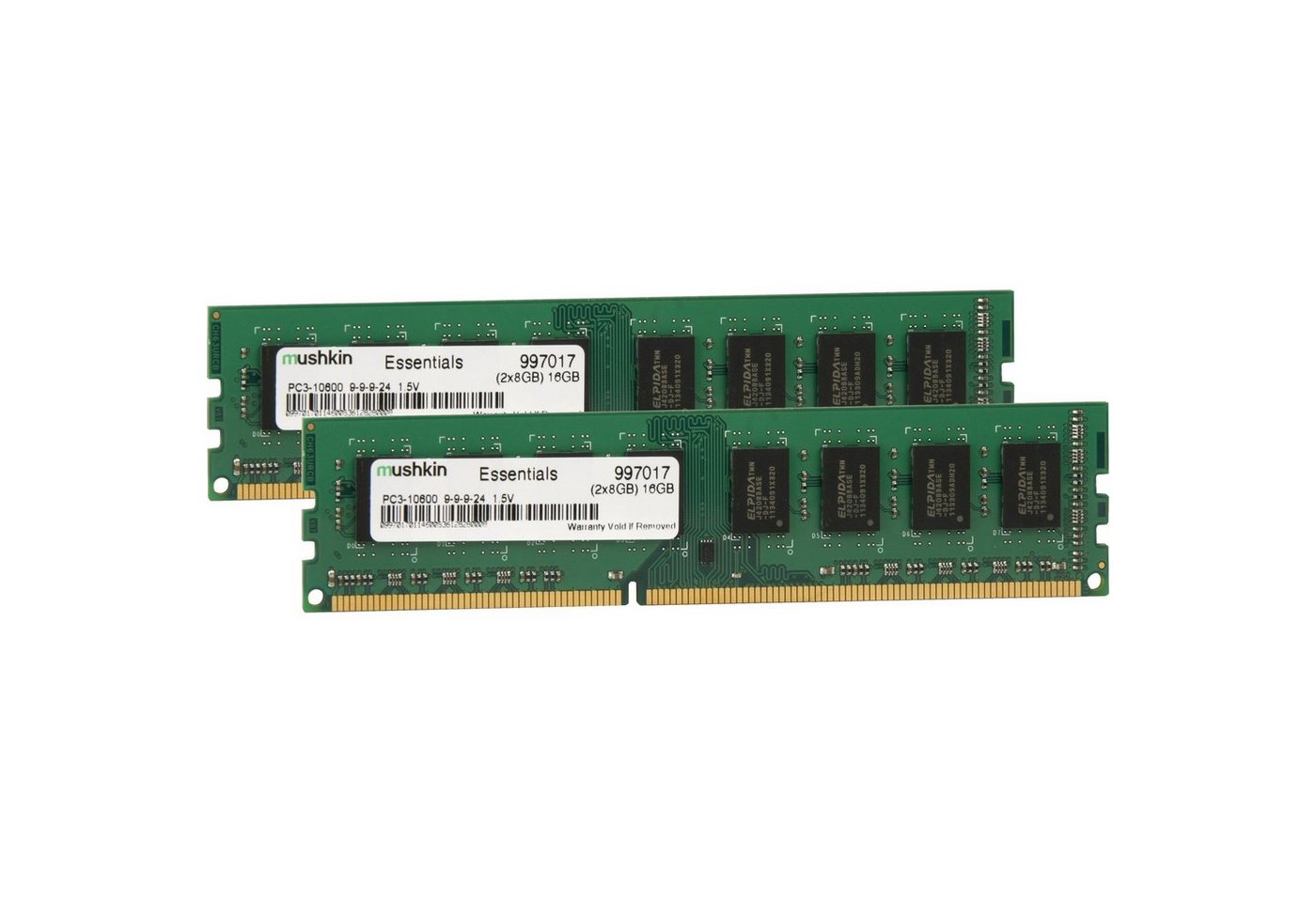 Mushkin DIMM 16 GB DDR3-1600 (2x 8 GB) Dual-Kit Arbeitsspeicher von Mushkin