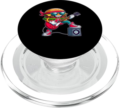 Colorful Hamburger Sunglasses Playing Electric Guitar Rock PopSockets PopGrip für MagSafe Colorful Hamburger Sunglasses Playing Electric Guitar Rock PopSockets PopGrip für MagSafe von Music, Guitar Vacations Costume