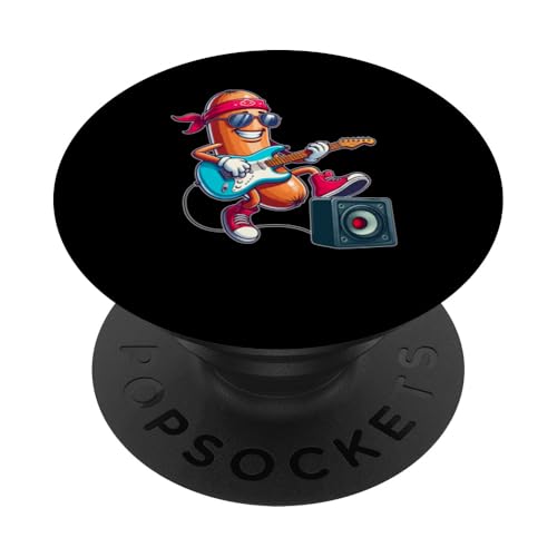 Colorful Sausage Sunglasses Playing Electric Guitar Rock PopSockets Klebender PopGrip Colorful Sausage Sunglasses Playing Electric Guitar Rock PopSockets Klebender PopGrip von Music, Guitar Vacations Costume