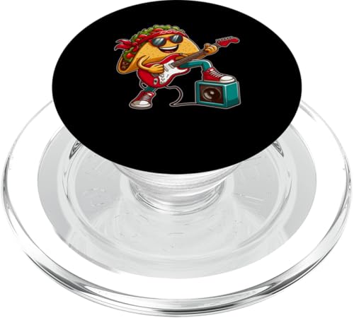 Colorful Taco Sunglasses Playing Bass Electric Guitar Rock PopSockets PopGrip für MagSafe von Music, Guitar Vacations Costume