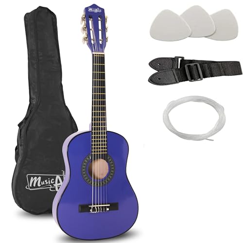 Music Alley MA-52 Classical Acoustic Guitar Kids Guitar and Junior Guitar Blue von Music Alley