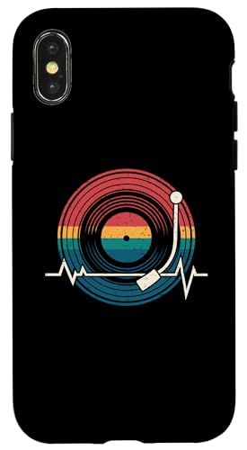 Musik Herzschlag Vinyl Schallplatte Retro Musik Liebhaber Männer Frauen Hülle für iPhone X/XS Musik Herzschlag Vinyl Schallplatte Retro Musik Liebhaber Männer Frauen Hülle für iPhone X/XS von Music Clothes Men Women Boys Girls Kids