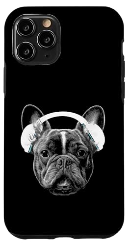 Lustige Französische Bulldogge mit Musik-Kopfhörern Hülle für iPhone 11 Pro Lustige Französische Bulldogge mit Musik-Kopfhörern Hülle für iPhone 11 Pro von Music Dj Frenchie turntable music dj animal