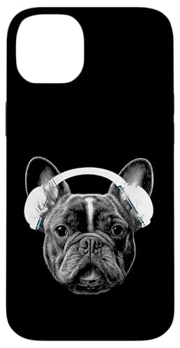 Lustige Französische Bulldogge mit Musik-Kopfhörern Hülle für iPhone 14 Plus Lustige Französische Bulldogge mit Musik-Kopfhörern Hülle für iPhone 14 Plus von Music Dj Frenchie turntable music dj animal