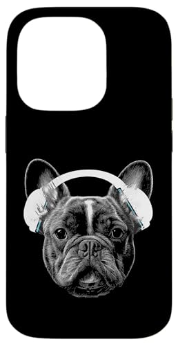 Lustige Französische Bulldogge mit Musik-Kopfhörern Hülle für iPhone 14 Pro Lustige Französische Bulldogge mit Musik-Kopfhörern Hülle für iPhone 14 Pro von Music Dj Frenchie turntable music dj animal