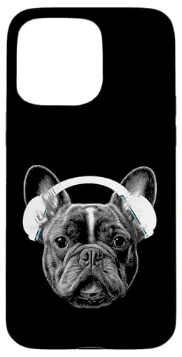 Lustige Französische Bulldogge mit Musik-Kopfhörern Hülle für iPhone 15 Pro Max Lustige Französische Bulldogge mit Musik-Kopfhörern Hülle für iPhone 15 Pro Max von Music Dj Frenchie turntable music dj animal