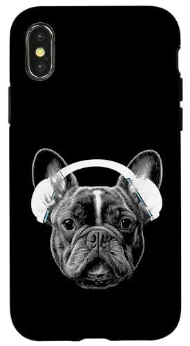 Lustige Französische Bulldogge mit Musik-Kopfhörern Hülle für iPhone X/XS Lustige Französische Bulldogge mit Musik-Kopfhörern Hülle für iPhone X/XS von Music Dj Frenchie turntable music dj animal