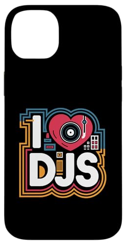 I Love DJs Vinyl Plattenspieler Passion Hülle für iPhone 14 Plus von Music Enthusiasts DJ Culture Lovers