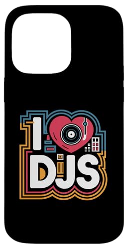 I Love DJs Vinyl Plattenspieler Passion Hülle für iPhone 14 Pro Max von Music Enthusiasts DJ Culture Lovers