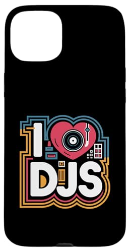 I Love DJs Vinyl Plattenspieler Passion Hülle für iPhone 15 Plus von Music Enthusiasts DJ Culture Lovers