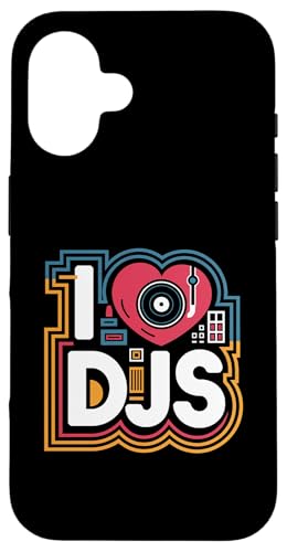 I Love DJs Vinyl Plattenspieler Passion Hülle für iPhone 16 I Love DJs Vinyl Plattenspieler Passion Hülle für iPhone 16 von Music Enthusiasts DJ Culture Lovers