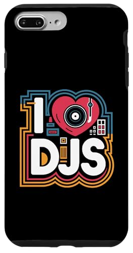 I Love DJs Vinyl Plattenspieler Passion Hülle für iPhone 7 Plus/8 Plus von Music Enthusiasts DJ Culture Lovers