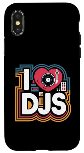 I Love DJs Vinyl Plattenspieler Passion Hülle für iPhone X/XS I Love DJs Vinyl Plattenspieler Passion Hülle für iPhone X/XS von Music Enthusiasts DJ Culture Lovers